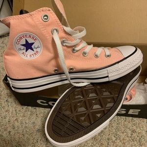 BRAND NEW Pink high top converse